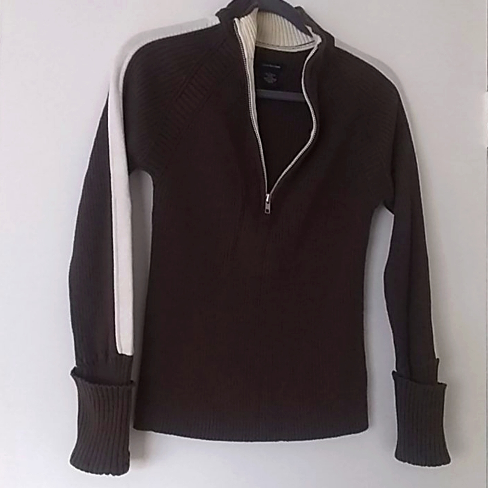 Calvin klein Brown & Beige Long Sleeve Sweater